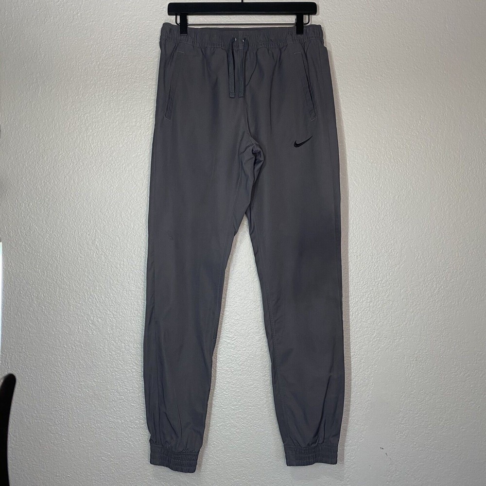 Nike Joggers Women’s Medium Woven Dark Gray Pull On High Rise Pockets Durable